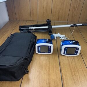 2 Covidien Kangaroo Joey Enteral Feeding Pump Set w/ 1 Case Tripod & Clamp